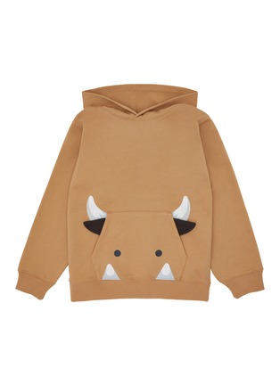 BAZ & FRIENDS | Max Patch Embroidered Print Pullover Cotton Kids' Hoodie