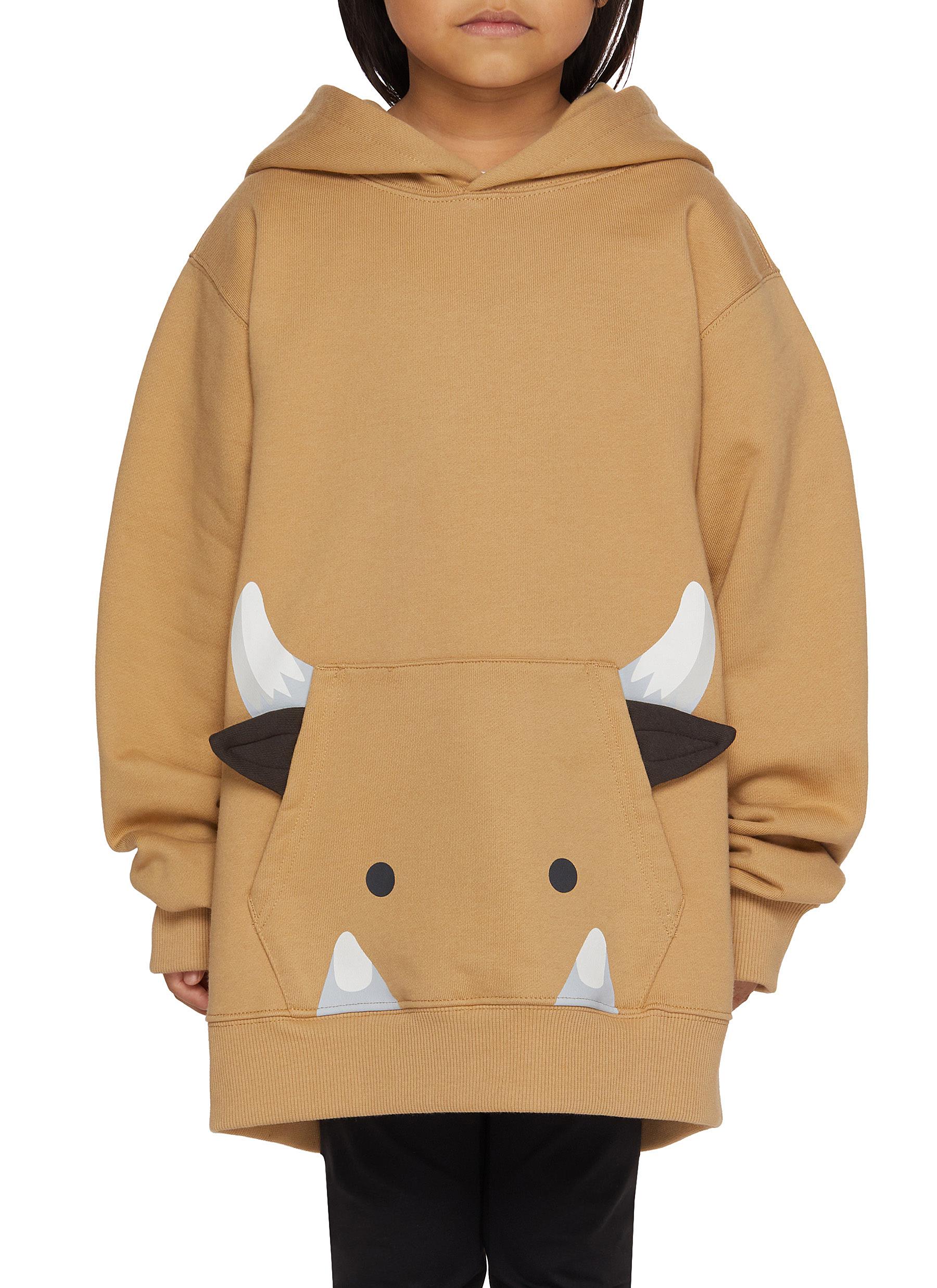 Max Patch Embroidered Print Pullover Cotton Kids' Hoodie
