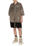 Figure View - Click To Enlarge - RICK OWENS DRKSHDW - Back Zip Long Boxer Shorts