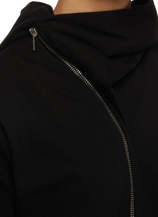  - RICK OWENS DRKSHDW - Mountain Curved Zip Cotton Hoodie