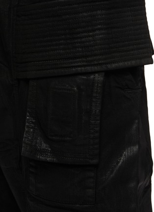  - RICK OWENS DRKSHDW - Foiled Stretch Drawstring Waist Cargo Jeans