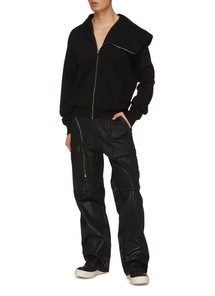Figure View - Click To Enlarge - RICK OWENS DRKSHDW - Foiled Stretch Aircut Pants