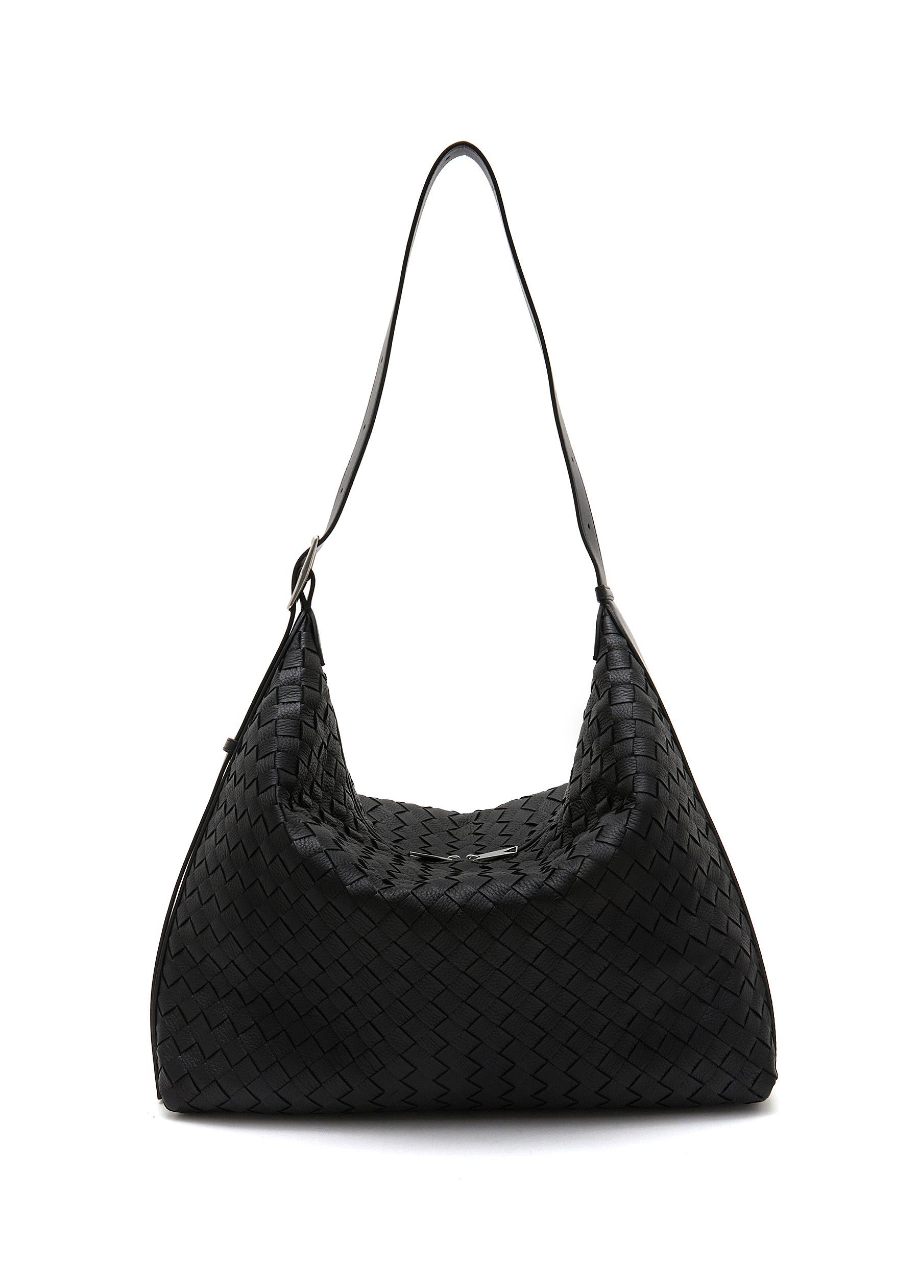 【BOTTEGA VENETA】最新作★Veneto HOBO ショルダーバッグ BOTTEGA VENETA | Medium Traveler Intrecciato Leather Hobo