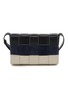 Main View - Click To Enlarge - BOTTEGA VENETA - Cassette Intreccio Leather Suede Canvas Crossbody Bag