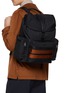 Figure View - Click To Enlarge - ZEGNA BAGS - Technical Fabric And Pelletessuta™ Leather Backpack