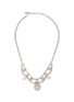 LANE CRAWFORD VINTAGE ACCESSORIES 1950s Silver-Toned Baguette Cocktail Necklace
