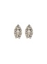 LANE CRAWFORD VINTAGE ACCESSORIES 1940s Silver-Toned Crystal Earrings