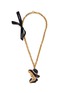 LANE CRAWFORD VINTAGE ACCESSORIES 1980s Gold-Toned Chanel Coco Enamel Pendant Chain Necklace