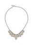 LANE CRAWFORD VINTAGE ACCESSORIES 1950s Silver-Toned Crystal Cocktail Necklace