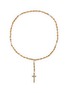 LANE CRAWFORD VINTAGE ACCESSORIES Gold-Toned Crucifix Victorian Round Snap Case Necklace