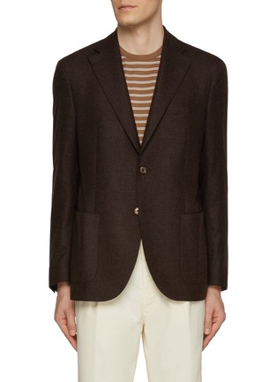 Main View - Click To Enlarge - EQUIL - Notch Lapel Single Breasted Patch Pocket Cashmere Blazer