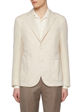 Main View - Click To Enlarge - EQUIL - Notch lapel Single Breasted Unlined Virgin Wool Blazer