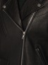  - KRUF - Mink Collar Leather Biker Jacket