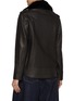 Back View - Click To Enlarge - KRUF - Mink Collar Leather Biker Jacket