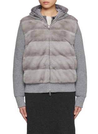 Main View - Click To Enlarge - KRUF - Reversible Mink Fur Puffer Jacket