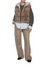 Figure View - Click To Enlarge - KRUF - Hooded Mink Fur Reversible Puffer Vest