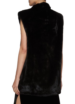 Back View - Click To Enlarge - KRUF - Satin Lapel Double Breasted Mink Fur Vest