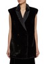 Main View - Click To Enlarge - KRUF - Satin Lapel Double Breasted Mink Fur Vest