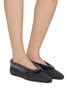 Figure View - Click To Enlarge - TOTEME - Shearling Edge Flannel Ballerinas Flats