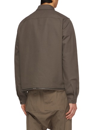 Back View - Click To Enlarge - RICK OWENS  - Headon Zippered Shirt