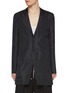 Main View - Click To Enlarge - RICK OWENS  - Lido Peak Lapel Single Breasted Silk Blazer