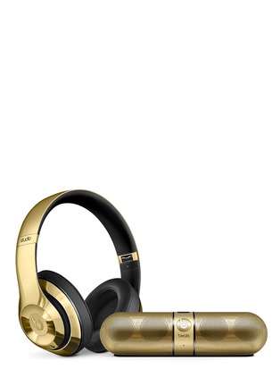 Main View - Click To Enlarge - BEATS - Gloss Gold wireless headphone and speaker set