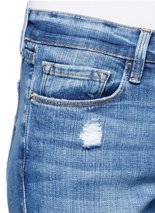 Detail View - Click To Enlarge - FRAME - 'Le Garçon' cropped rip jeans