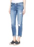 Front View - Click To Enlarge - FRAME - 'Le Garçon' cropped rip jeans
