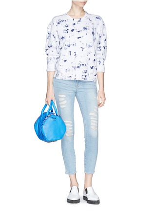 Figure View - Click To Enlarge - FRAME - 'Le Color Rip' cropped skinny jeans