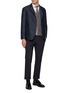 Figure View - Click To Enlarge - THOM BROWNE - Olympic Metalasse Jacquard Pocket Cotton Silk Blend Blazer