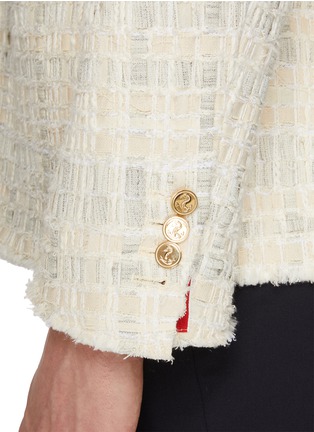  - THOM BROWNE - Frayed Edge Cotton Wool Blend Blazer