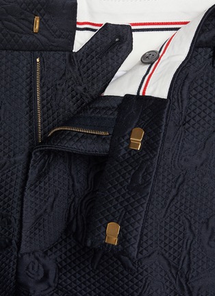  - THOM BROWNE - Olympic Metalasse Jacquard Cotton Silk Blend Shorts