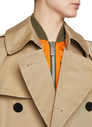  - SACAI - Two Toned Layered Short Trench Jacket