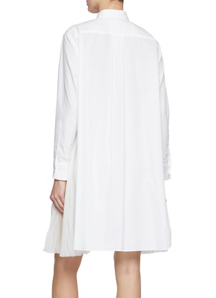 Back View - Click To Enlarge - SACAI - Zippered Side Slit Shirt Dress