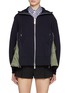 Main View - Click To Enlarge - SACAI - Sponge Sweat Nylon Hybrid Hoodie