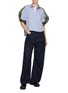 Figure View - Click To Enlarge - SACAI - Puff Sleeve Cotton Nylon Hybrid Shirt