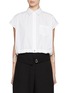 Main View - Click To Enlarge - SACAI - Cap Sleeve Drawstring Hem Shirt