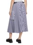 Back View - Click To Enlarge - SACAI - Cargo Pocket Striped Cotton Midi Skirt