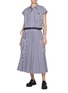 Figure View - Click To Enlarge - SACAI - Cargo Pocket Striped Cotton Midi Skirt