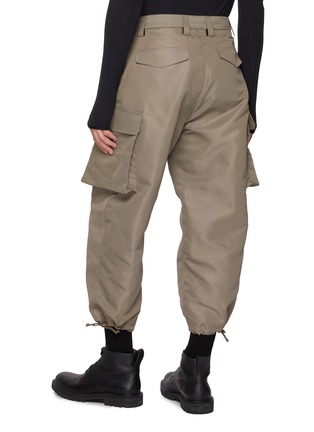 Back View - Click To Enlarge - TECLOR - Drawcord Hem Cropped Cargo Pants