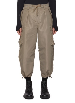 Main View - Click To Enlarge - TECLOR - Drawcord Hem Cropped Cargo Pants