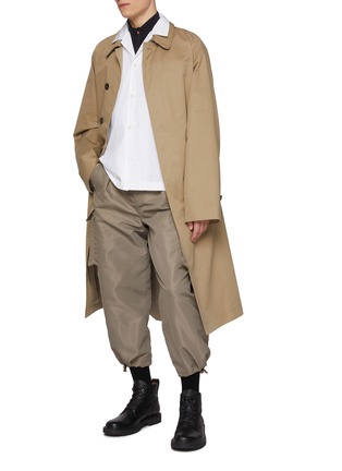 Figure View - Click To Enlarge - TECLOR - Drawcord Hem Cropped Cargo Pants