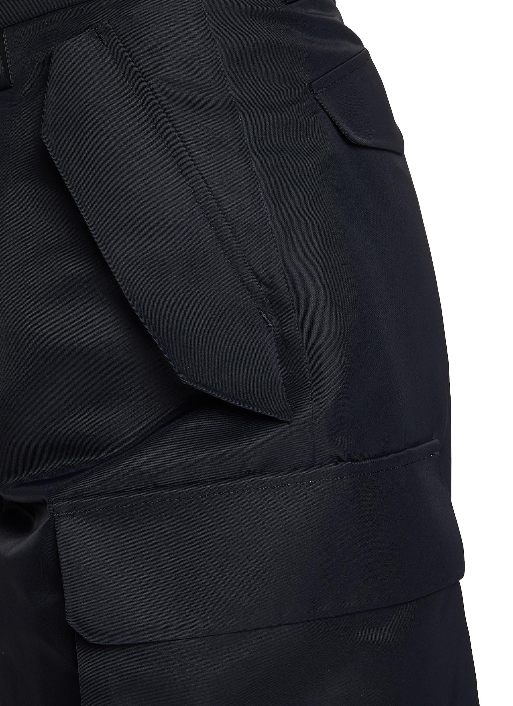 Drawcord Hem Cropped Cargo Pants - Thumbnail 5