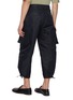 Back View - Click To Enlarge - TECLOR - Drawcord Hem Cropped Cargo Pants