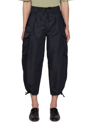 Main View - Click To Enlarge - TECLOR - Drawcord Hem Cropped Cargo Pants