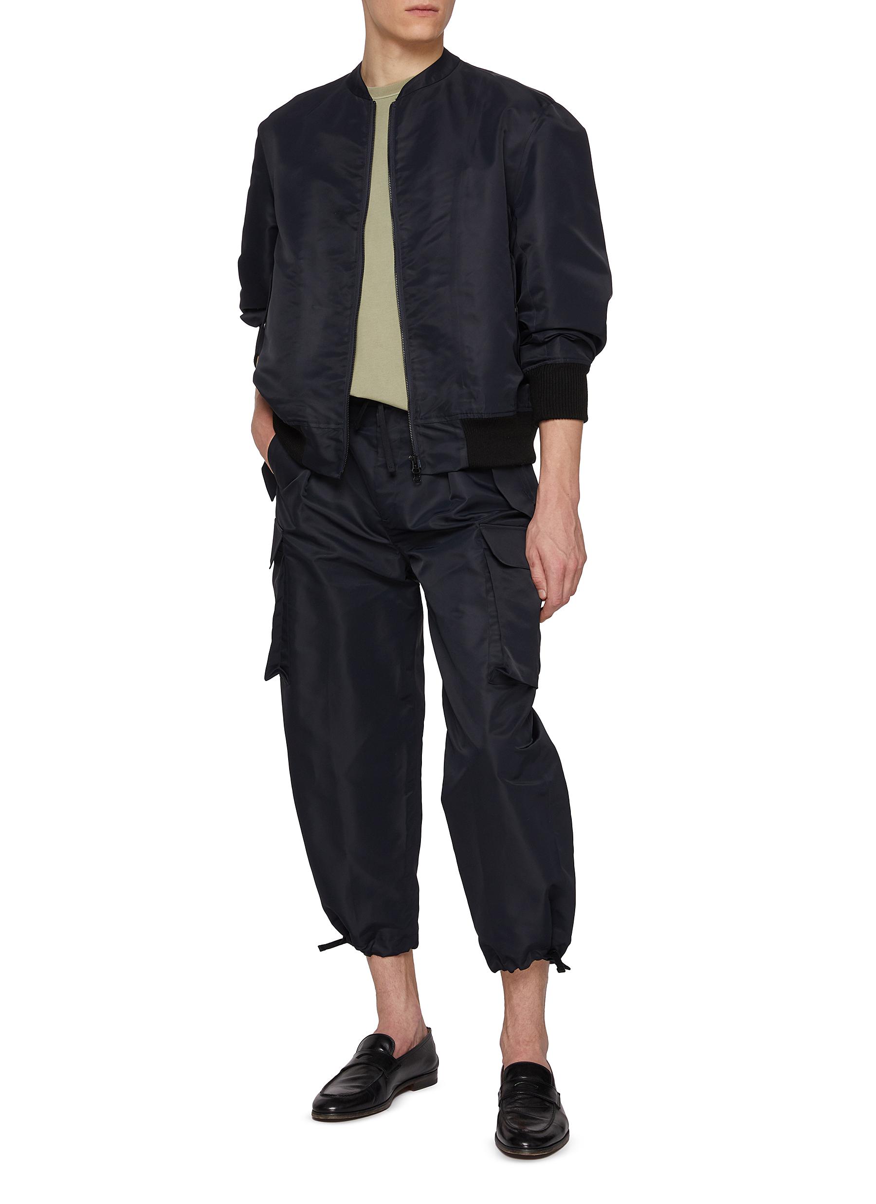 Drawcord Hem Cropped Cargo Pants - Thumbnail 2