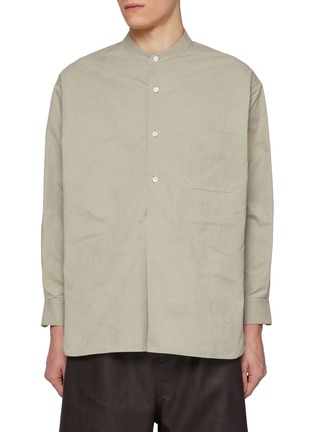 Main View - Click To Enlarge - TECLOR - Band Collar Half Button Shirt