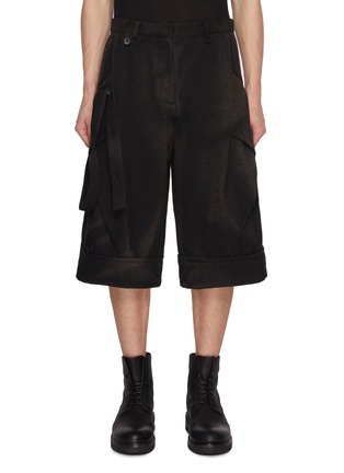 Main View - Click To Enlarge - JIYONGKIM - Sun-Bleached Cuffed Hem Cargo Shorts