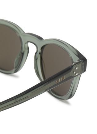 Detail View - Click To Enlarge - CELINE - Bold 3 Dots Acetate Round Sunglasses