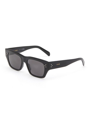 Main View - Click To Enlarge - CELINE - Bold 3 Dots HD Acetate Rectangle Sunglasses